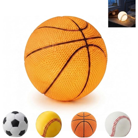 Softball Night Light Gift, Baseball LED Ambient Lamp, Realistic Softball Design with a Warm Glow, Warm-Light Ambient Lamp, Gift for Sports Enthusiasts, Suitable for Bedrooms Desks Bedside