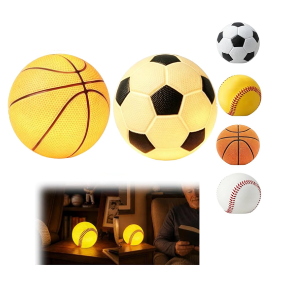 Softball Night Light Gift, Baseball LED Lamp for Sports Room Decor, Realistic Warm Glow Design for Players Coaches Fans and Teams (CD)