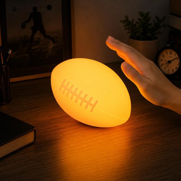 Softball Night Light Gift, Light up Baseball Room Decor, Color Changing LED Lights, Cute Lamp Bedroom, Realistic Ambient Ball Nightlight Bedside Suitable, for Sports Fans Home