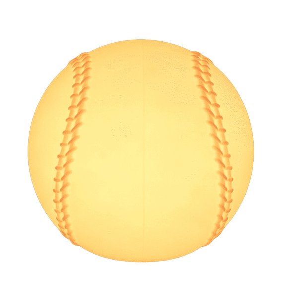 Softball Night Light Gift Silicone Baseball Lamp LED Touch Rechargeable Bedroom Decor 3D Ball Bedside Sports Gift Fans USB Warm Glow 7 Colors Changing Decoration Warm Glow
