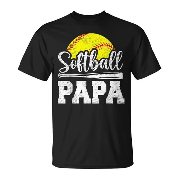 Softball Papa Softball Player Game Day Fathers Day TShirt