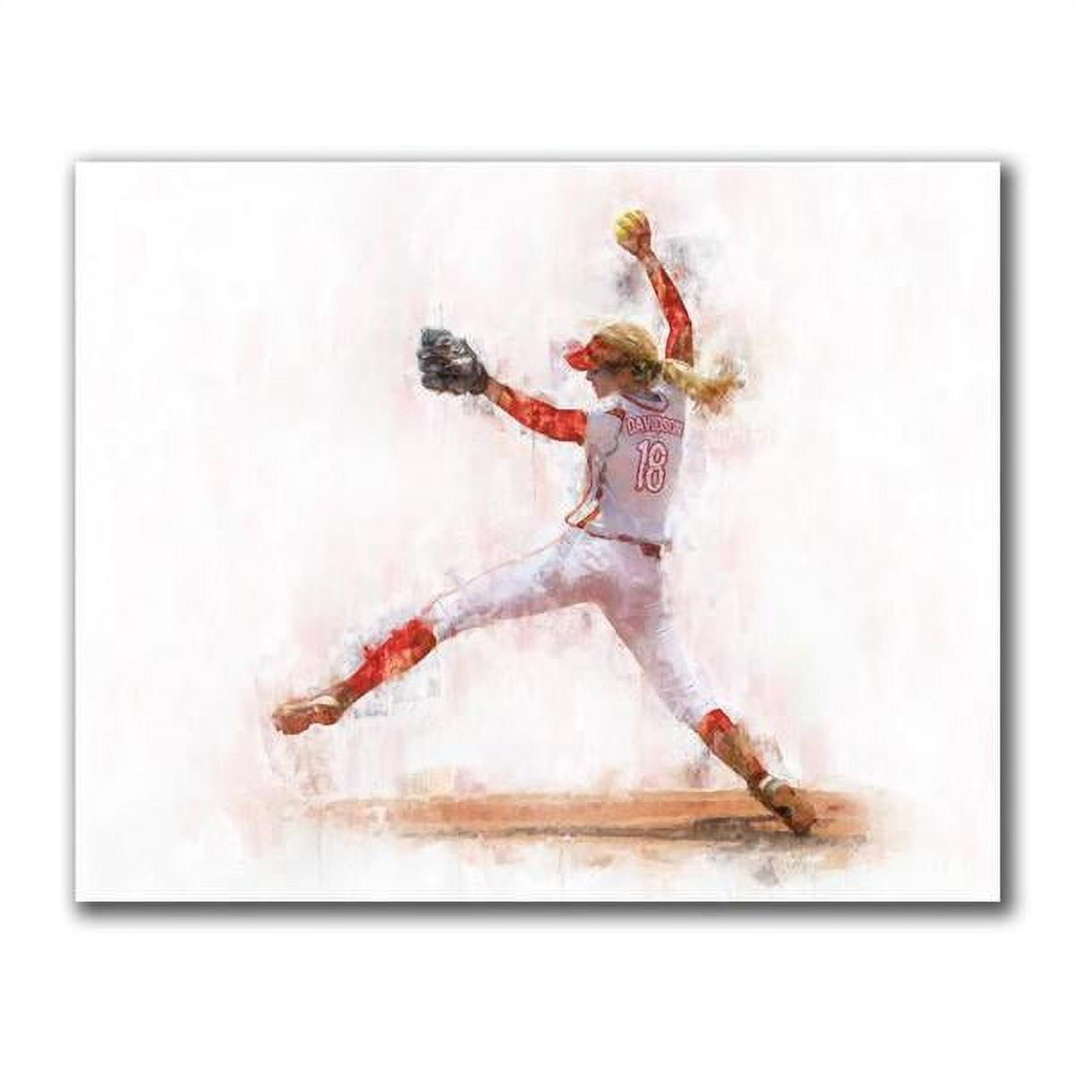 Softball Pitcher Personalized Print