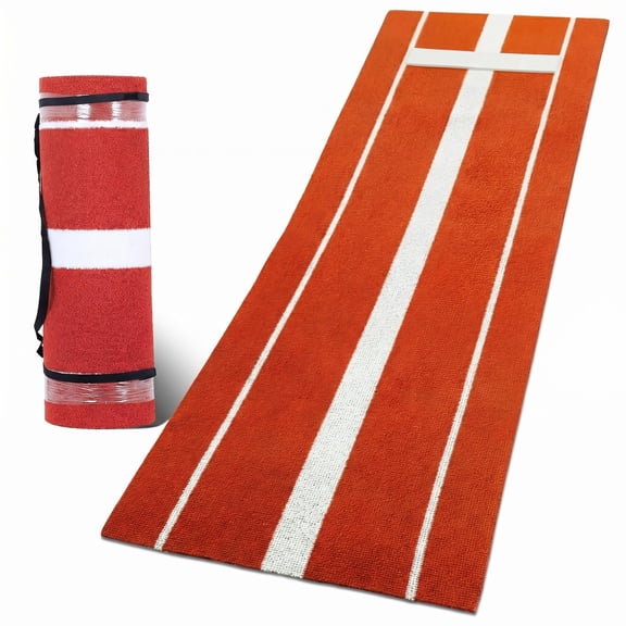 Softball Pitching Mat with Professional Alignment Markings, Baseball Training Mat for Consistent Foot Placement, Softball Pitching Tools Durable PE Turf Construction for Backyard and Gym Training.