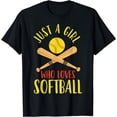 thumbnail image 1 of Softball Player Just a Girl Who Loves Softball T-Shirt, 1 of 3