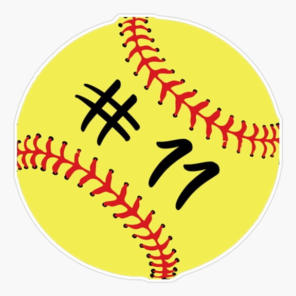 Softball Player Number Eleven Sports Sticker