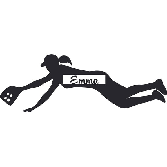Softball Player Sport Athelete Pitcher Customized Wall Decal - Custom Vinyl Wall Art - Personalized Name - Baby Girls Boys Kids Bedroom Wall Decal Room Decor Wall Stickers Decoration Size (12x20 inch)