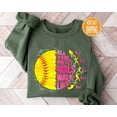 thumbnail image 1 of Softball Player Sweatshirt: Pretty Girls Walk Like This, Game Day Hoodie Sweatshirt All Size S-5XL, 1 of 5