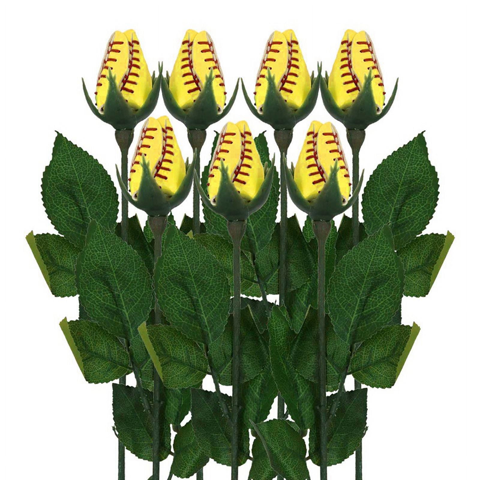 Softball Rose Sport Leather Rose Handmade Artificial Softball Flowers ...