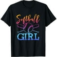 thumbnail image 1 of Softball Shirt Girls Softball Player Softball Girl T-Shirt, 1 of 5