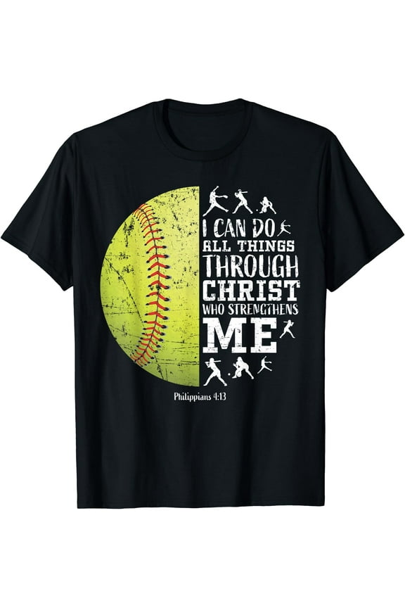 Softball Shirts For Women Gifts Softball T Shirts Teen Girls T-Shirt Black 2X-Large