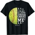 thumbnail image 1 of Softball Shirts For Women Gifts Softball T Shirts Teen Girls T-Shirt Black 3X-Large, 1 of 4