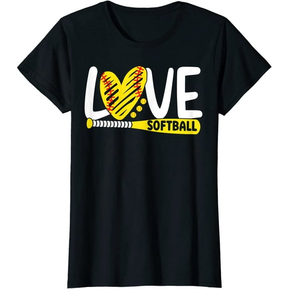 Softball Shirts for Women and Girls Love Softball T-Shirt