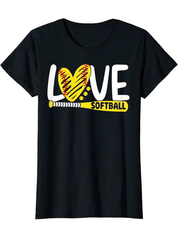 Softball Shirts for Women and Girls Love Softball T-Shirt