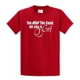 thumbnail image 1 of Softball Short Sleeve T-shirt Wish You Could Hit Like A Girl Funny Girls Fast Pitch Tee Power Hitting League Team Travel Ball-Red-XXL, 1 of 4
