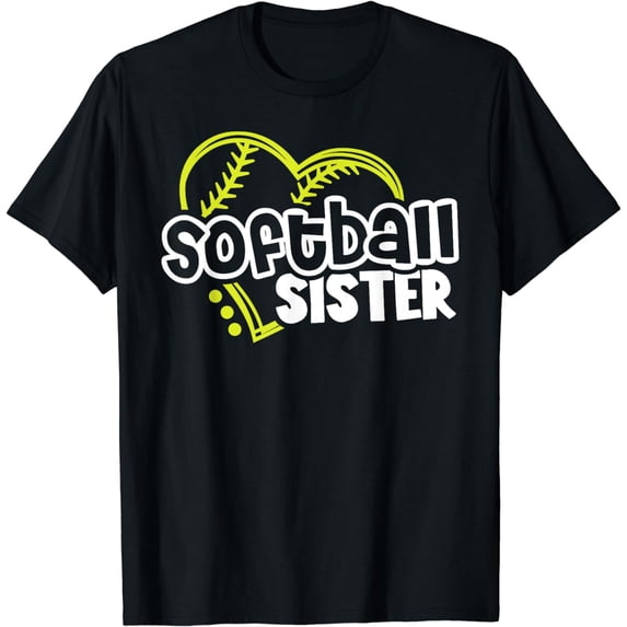 Softball Sister Shirts Gifts for Teen Girls Sisters T-Shirt