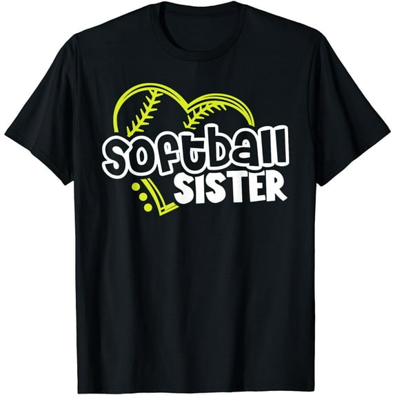 Softball Sister Shirts Gifts for Teen Girls Sisters T-Shirt