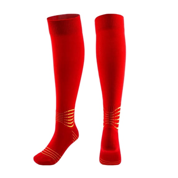 Softball Soccer Socks Baseball Football Socks for Youth Men and Women, Red, M