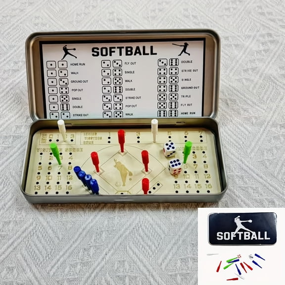 Softball, , And Soccer Travel Games, Finger Joint Dice Games, Tabletop Games, Portable Wooden Board Game Sets Suitable for Fun Family Game Night Gatherings And Parties.