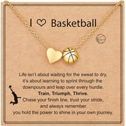 Softball/Soccer/Volleyball/Basketball Necklace for Women, Sports Accessories Jewelry Gift for Lovers 16+3 Inches