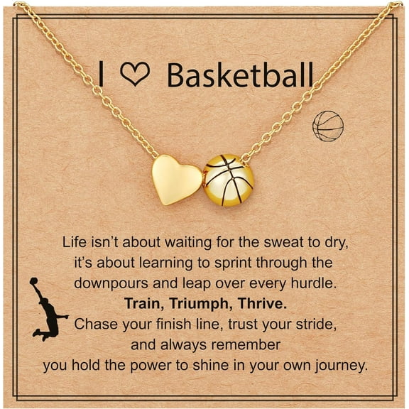 Softball/Soccer/Volleyball/Basketball Necklace for Women, Sports Accessories Jewelry Gift for Lovers 16+3 Inches
