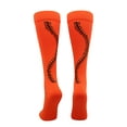thumbnail image 1 of Softball Socks with Stitches Over the Calf (Orange/Black, Medium), 1 of 2