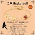 thumbnail image 1 of Softball Sports Bracelet for Women, 14K Gold Plated Sports Team Motivational Gift, Charming Jewelry for Her, 1 of 5