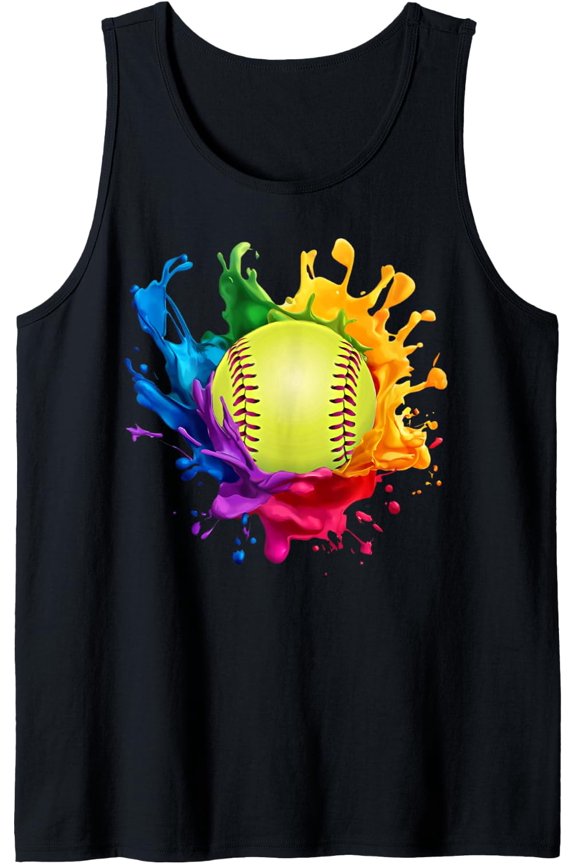 Softball Sports Gear For Women, Girls, Men & Kids Softball Tank Top Size S-3XL