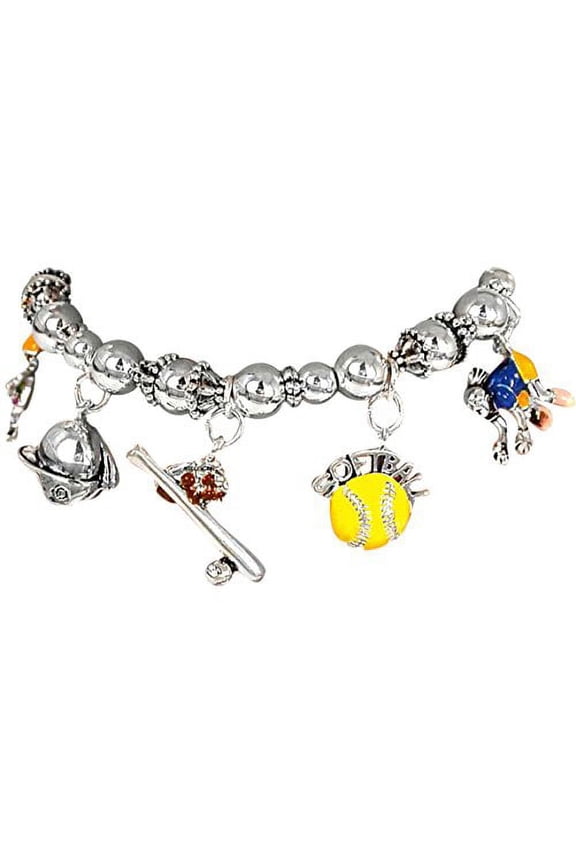 Softball Stretch Bracelet 2003 Hypoallergenic Safe Nickel, Lead Free Fits Anyone, Child To Adult