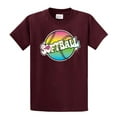thumbnail image 1 of Softball T-Shirt Rainbow Softball-Maroon-XXL, 1 of 4