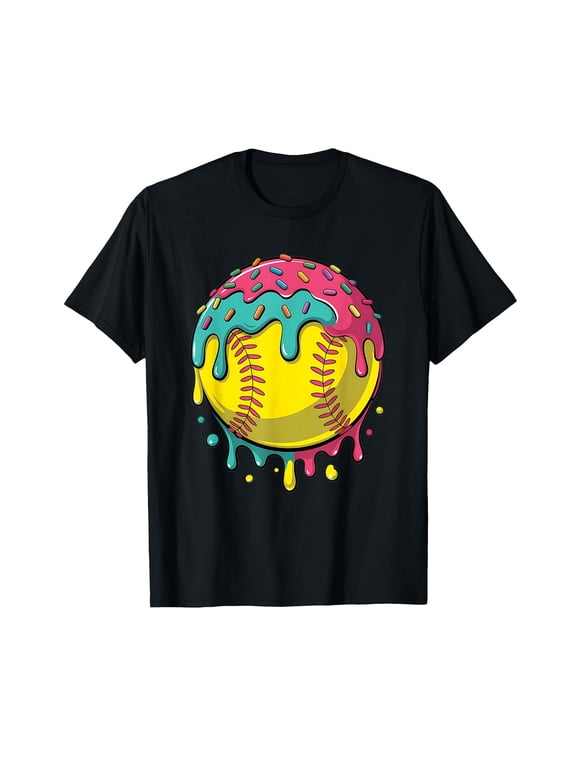 Softball T-Shirt Softball Stuff Softball Drip Girls T-Shirt