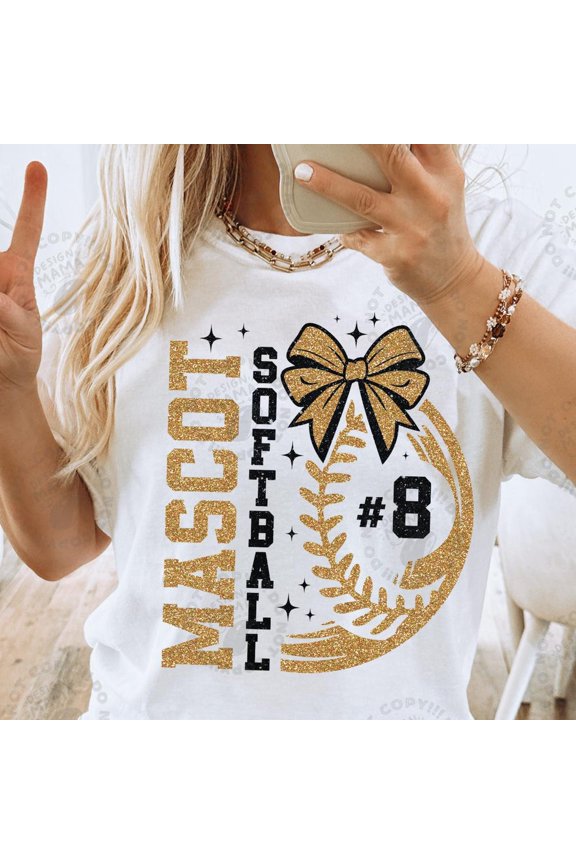 Softball Team Logo Game Day Sports Mom Spirit Shirt WHITE Unisex S-5XL Hot Trending Shirt