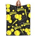 thumbnail image 1 of Softball Throw Blanket Soft Cozy Warm Fuzzy Plush Fleece Blankets for Home Decor Couch Sofa Bed,Softball Lovers Flannel Blanket Sports Gifts for Men Women Kids Girls 80"X60", 1 of 6