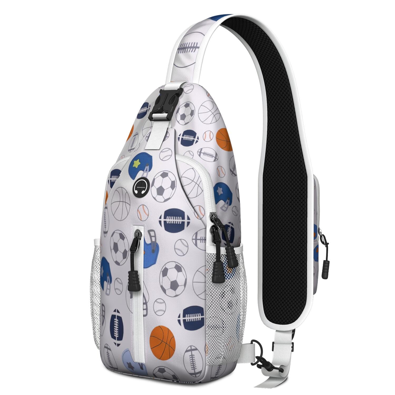 Softball and Volleyball Sling Backpack for Sports Enthusiasts – Lightweight Durable Polyester Bag with Ergonomic Fit, Secure Zippers, Partitioned Compartments, Perfect for Training, Compet