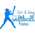 thumbnail image 1 of Softball Wall Lettering | Vinyl Girls Decal / Decor | Art Teen Sports Room Quote | 20"x16" [CC6], 1 of 4