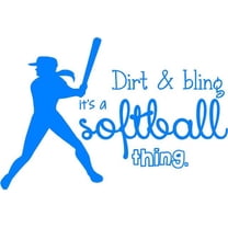Softball Wall Lettering | Vinyl Girls Decal / Decor | Art Teen Sports Room Quote | 20"x16" [CC6]