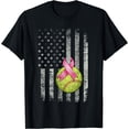 thumbnail image 1 of Softball Wear Pink Ribbon Breast Cancer Awareness Month T-Shirt, 1 of 3