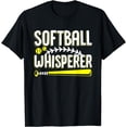 thumbnail image 1 of Softball Whisperer Funny Bat And Ball Baseball Player Outfit T-Shirt, 1 of 4