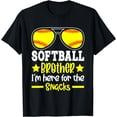 thumbnail image 1 of Softball brother I'm Just Here for the snacks Funny retro T-Shirt, 1 of 3
