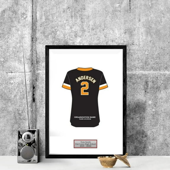 Softball college Senior Award Night Gift Idea - Jersey Print Frame