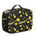 thumbnail image 1 of Softballs and Text Black Pattern Insulated Lunch Bag Teens,Bento School Lunch Bag for Teens for Work,Picnic or Travel 10.6x7.7x4.3 Inches,12 Can Capacity, 1 of 6