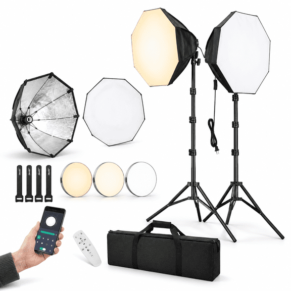 Softbox Photography Lighting Kit 2pack 50w Led 20"x20" Pull Soft Box