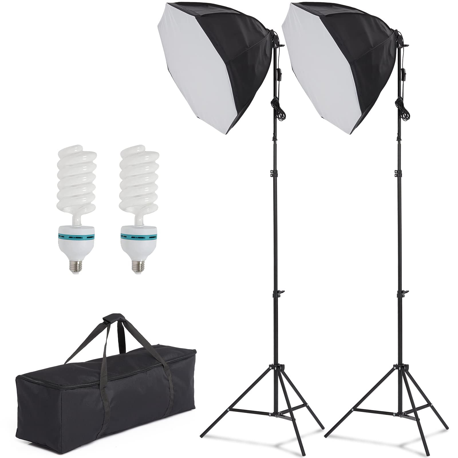 Softbox Photography Lighting Kit, Continuous Lighting Kit with 2pcs