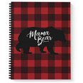 thumbnail image 1 of Softcover Mama Bear 8.5" x 11" Spiral Notebook/Journal, 120 College Ruled Pages, Durable Gloss Laminated Cover, Black Wire-o Spiral. Made in The USA, 1 of 3