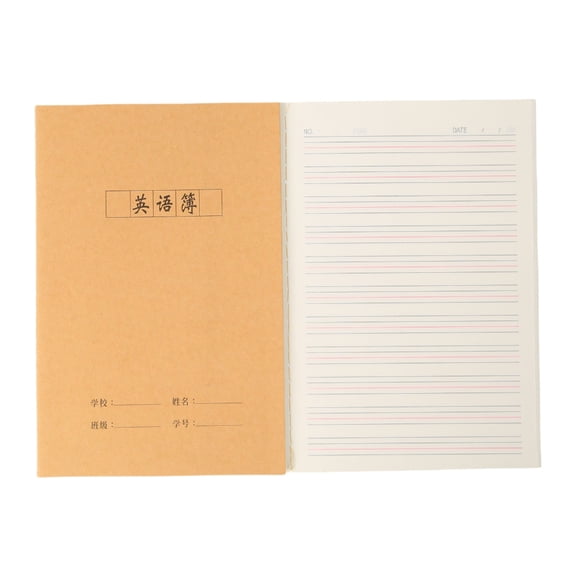 Softcover Notebook 72 Pages Lined Unrueld or Gridded Classroom Exercise Book 140x200mm for Student Writing Note Taking