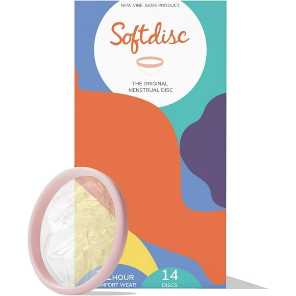 Softdisc Menstrual Discs | Disposable Period Discs | Tampon, Pad, and Cup Alternative | Capacity of 3 Super Tampons | HSA or FSA Eligible | 14 Count