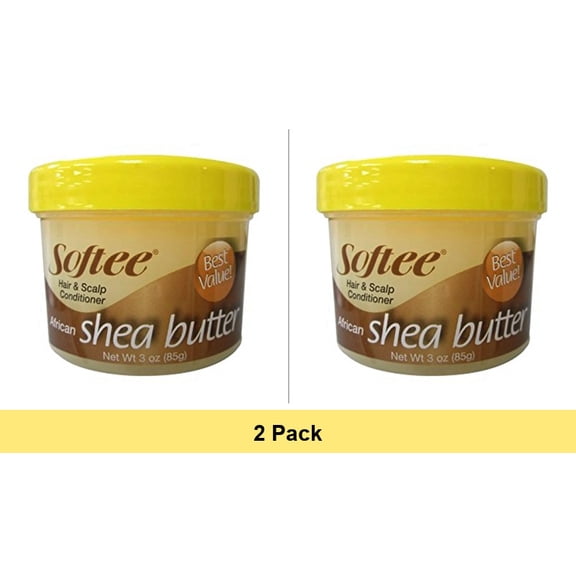 Softee African Shea Butter for Hair and Scalp Conditioner, 3 Oz - 2 Pack