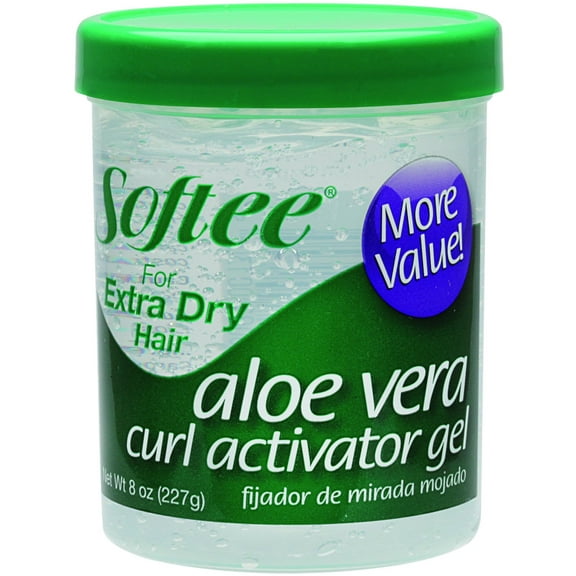 Softee Aloevera Curl Activator Gel for Extra Dry Hair, 8 Oz, 2 Pack