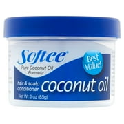 Softee Coconut Oil Repairing Scalp Care Daily Conditioner 3 oz., Textured Hair, Dry Hair Type