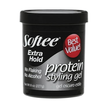 Softee Extra Hold Protein Styling Gel 32 oz. Jar, Frizz Control, Non-Flaking, Unisex