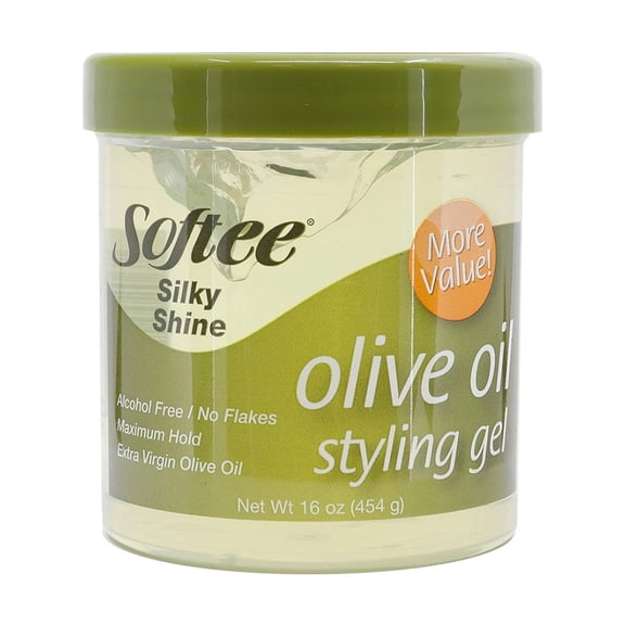 Softee Silky Shine Olive Oil Styling Gel, 16 Oz, 3 Pack